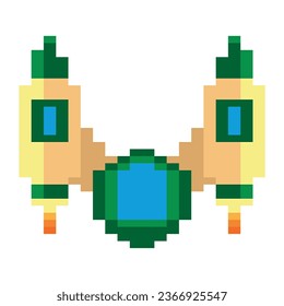 battle ship pixels digital isolated icon