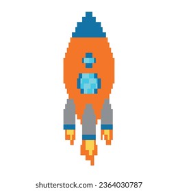 battle ship pixels illustration vector isolated