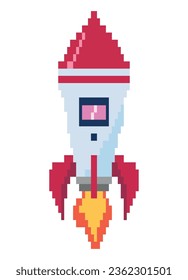 battle ship pixels travel isolated icon