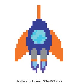 battle ship pixels vector isolated