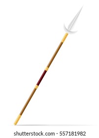 battle spear medieval stock vector illustration isolated on white background