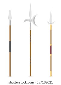 battle spear medieval stock vector illustration isolated on white background