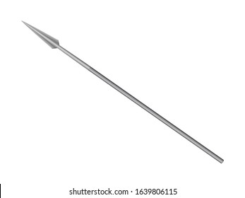 Battle spear on a white background. Vector illustration.