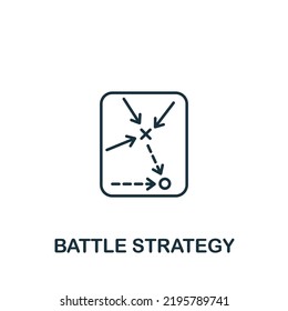 Battle Strategy icon. Line simple line War icon for templates, web design and infographics