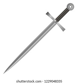 Battle sword vector design illustration isolated on white background