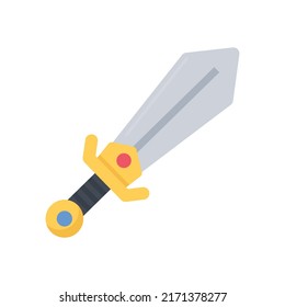 Icono plano vectorial de espadas de batalla para web aislado en el archivo EPS 10 de fondo blanco