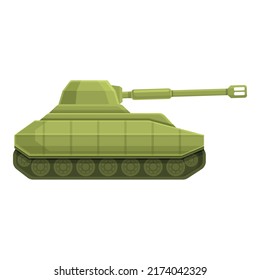 Battle tank icon cartoon vector. Military army. Russian war