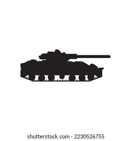 Logo des Schlachttank-Symbol, Vektordesign-Vorlage