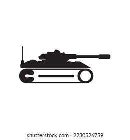 plantilla de diseño vectorial del icono del tanque de batalla