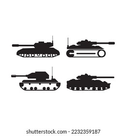 battle tank icon logo vector design template