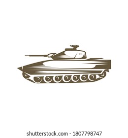 Battle tank logo design vector, camouflage tank, battle tank drawing, vector graphics to design
