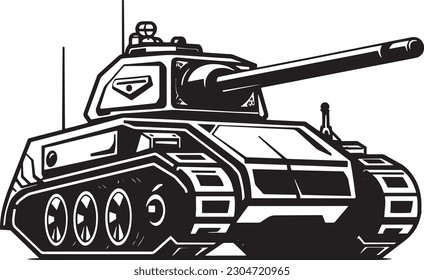 ilustración vectorial de tanques de batalla, ilustración vectorial de tanques de batalla en fondo blanco aislado