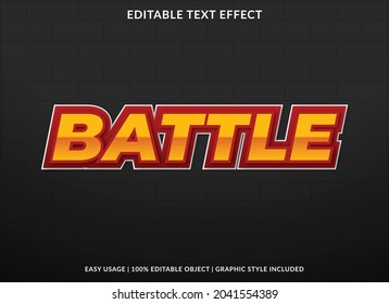 Battle Text Effect With Abstract And Bold Style Use For Business Logo And Brand