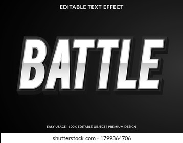 Battle Text Effect Template With Bold Font Concept Use For Brand Label And Sticker