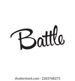 texto de batalla sobre fondo blanco. uso para logotipo y marca de negocios