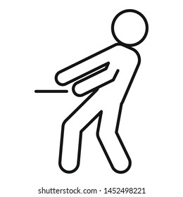 Battle tug war icon. Outline battle tug war vector icon for web design isolated on white background