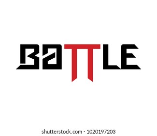 Battle Vector Lettering Design, Typography, Emblem, Design Concept