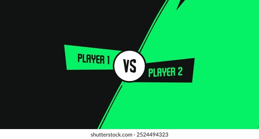 Battle versus background player vs player for sports, gaming, tournaments, competition banner