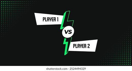 Battle versus background player vs player for sports, gaming, tournaments, competition banner