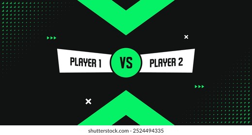 Battle versus background player vs player for sports, gaming, tournaments, competition banner