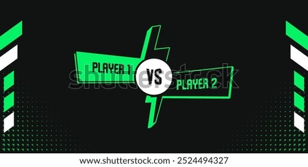 Battle versus background player vs player for sports, gaming, tournaments, competition banner