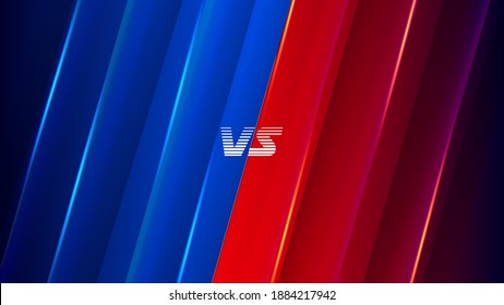 Battle Versus VS Background for Sports Game. Battle Versus Background with Blue and Red Color. Vector Background Illustration. EPS 10