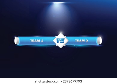 Battle versus VS futuristic scoreboard background lower third for soccer cricket basketball sports game comparison abstract background vector concept