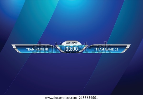 Battle versus VS Scoreboard\
Broadcast Graphic and Lower Thirds Template for soccer and football\
sport competition abstract vector illustration\
background