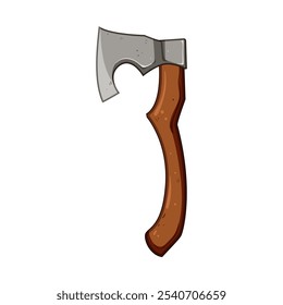 Batalla vikingo hacha de dibujos animados. arma guerrero, historia berserker, escudo cuchilla Batalla vikingo hacha signo. símbolo aislado Ilustración vectorial
