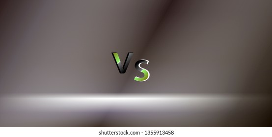 Battle vs match, game concept competitive vs.Poster symbols of confrontation VS. Vector illustration on a black background with a trendy minimalist style.