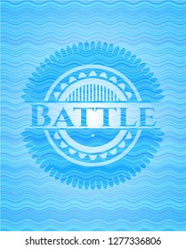 Battle water concept emblem background.