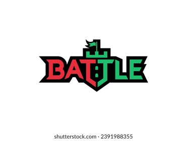 Battle word creative logo design.