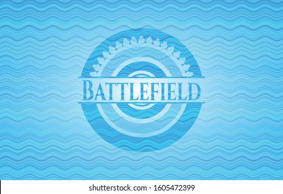 Battlefield water wave concept style badge. Vector Illustration. Detailed.