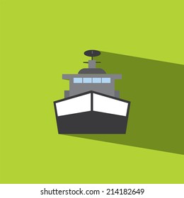 Battleship flat icon  vector illustration eps10  