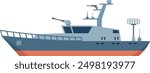 Battleship icon. War navy transport. Army ship
