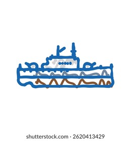 arma de batalha guerra ícone doodle esboço vetor. arma de batalha sinal de guerra. símbolo isolado ilustração