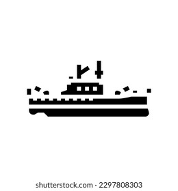vector de icono de glifo de guerra de armas de guerra de acorazamiento. signo de guerra de armas de acorazado. ilustración de símbolo aislado
