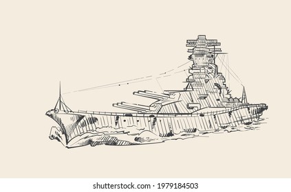 戦艦大和 のイラスト素材 画像 ベクター画像 Shutterstock