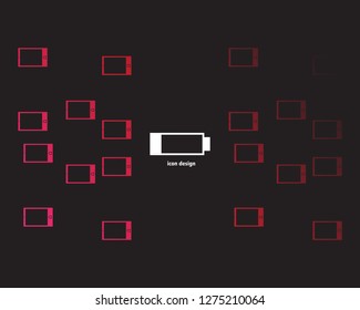 Battrey vector icon charging power version 3