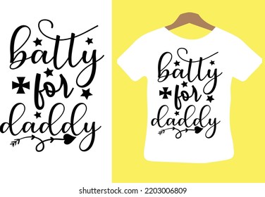 batty for daddy svg design
