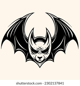 Bat,vampire, vector for logo or icon,clip art, drawing Elegant minimalist style,abstract style Illustration