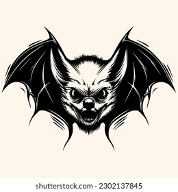 Bat,vampire, vector for logo or icon,clip art, drawing Elegant minimalist style,abstract style Illustration