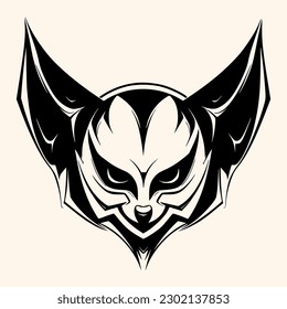 Murciélago,vampiro, vector de logotipo o icono,imágenes prediseñadas, dibujo Elegante estilo minimalista,estilo abstracto Ilustración