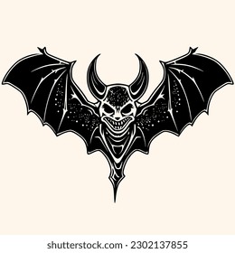 Bat,vampire, vector for logo or icon,clip art, drawing Elegant minimalist style,abstract style Illustration