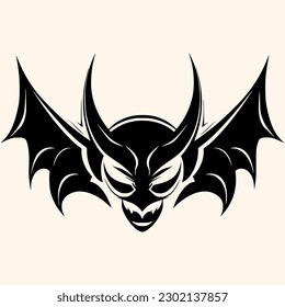 Bat,vampire, vector for logo or icon,clip art, drawing Elegant minimalist style,abstract style Illustration