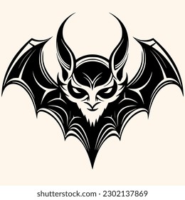 Bat,vampire, vector for logo or icon,clip art, drawing Elegant minimalist style,abstract style Illustration