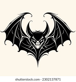 Bat,vampire, vector for logo or icon,clip art, drawing Elegant minimalist style,abstract style Illustration