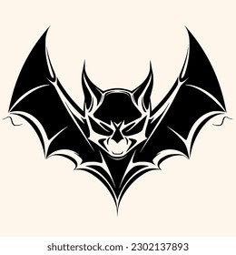 Murciélago,vampiro, vector de logotipo o icono,imágenes prediseñadas, dibujo Elegante estilo minimalista,estilo abstracto Ilustración