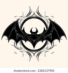 Bat,vampire, vector for logo or icon,clip art, drawing Elegant minimalist style,abstract style Illustration