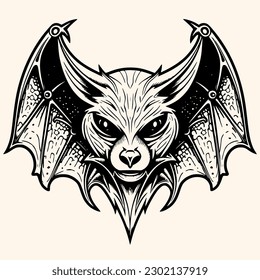 Murciélago,vampiro, vector de logotipo o icono,imágenes prediseñadas, dibujo Elegante estilo minimalista,estilo abstracto Ilustración